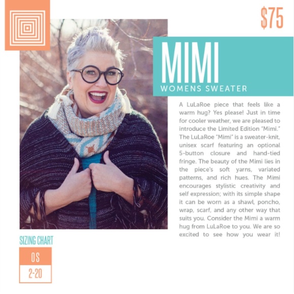 Gently Used - LulaRoe Mimi Sweater Wrap (OS) - Picture 5 of 7